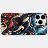 Dynamische Wellen: Wale in Harmonie Case-Mate iPhone Hülle (Rückseite (Horizontal))