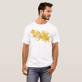 Dynamischer ABSTRACT FLOWER Modeaufdruck T-Shirt (Vorne ganz)