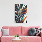 Dynamischer Abstrakter Burst - Geometrische Explos Leinwanddruck (Insitu (Wohnzimmer))