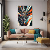 Dynamischer Abstrakter Burst - Geometrische Explos Poster