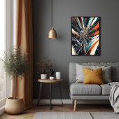 Dynamischer Abstrakter Burst - Geometrische Explos Poster