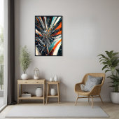 Dynamischer Abstrakter Burst - Geometrische Explos Poster