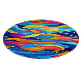 Dynamischer Abstrakter Farbausdruck Schneidebrett (Ecke)