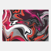 Dynamischer Abstrakter Swirl aus Rot, Schwarz, Wei Geschenkpapier Set (Vorderseite 3)