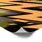 Dynamischer Blitz auf dunklem Hintergrund Poster (Ecke)