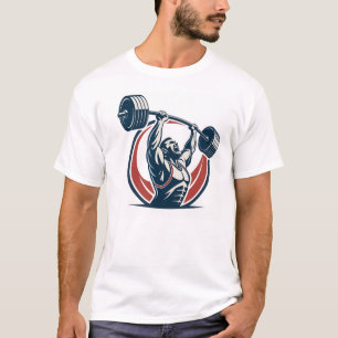 Dynamischer Cartoon Bodybuilder T-Shirt