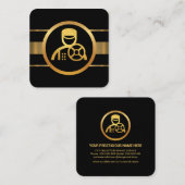 Dynamischer Chauffeur Quadratische Visitenkarte (Vorne/Hinten)