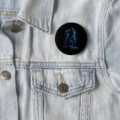 Dynamischer Eishockeyspieler - Sport Winter Schlit Button (Beispiel)