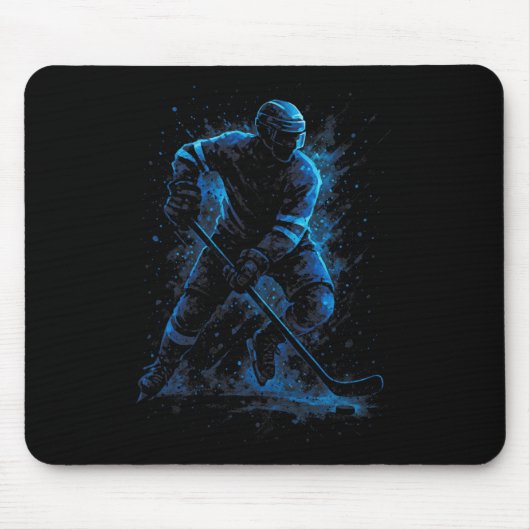 Dynamischer Eishockeyspieler - Sport Winter Schlit Mousepad (Vorne)