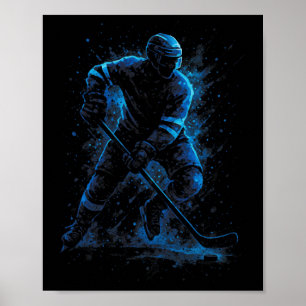 Dynamischer Eishockeyspieler - Sport Winter Schlit Poster