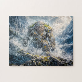 Dynamischer Fantasy-Troll in dramatischer atmosphä Puzzle