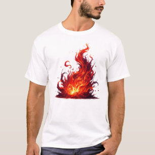 Dynamischer Flammenschwung T-Shirt