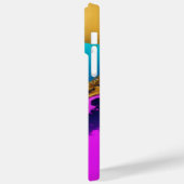 Dynamischer flüssiger Abstrakter, weißer Skriptnam Case-Mate iPhone Hülle (Rückseite / Links)