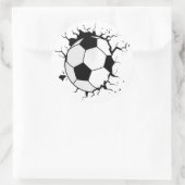 Dynamischer Fußball-Play-Aufkleber Runder Aufkleber (Tasche)