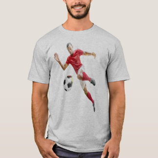 Dynamischer Fußballspieler in Aktion T-Shirt
