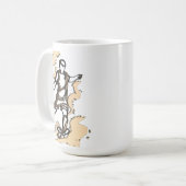 Dynamischer Fußballspieler Kaffeetasse (Vorderseite Links)