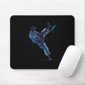 Dynamischer Kampfsportler Karate-Kick Mousepad (Mit Mouse)