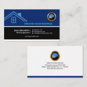 Dynamischer kurzer Retro Spalten-Dach-Spezialist Visitenkarte (Vorne/Hinten)