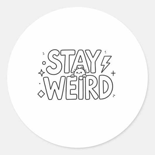 Dynamischer Laufroboter Bleib in Bewegung Sticker (Vorderseite)