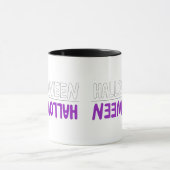 Dynamischer Lila Halloween-Text mit fett Energie Tasse (Zentrum)
