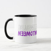 Dynamischer Lila Halloween-Text mit fett Energie Tasse (Links)
