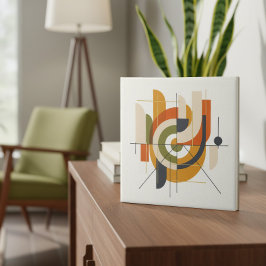 Dynamischer Mid-Century-Modern-Abstrakt #2 ID1224 Fliese