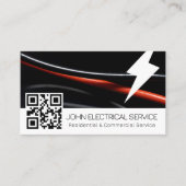 Dynamischer moderner Elektrischer mit QR-Code Visitenkarte (Vorderseite)