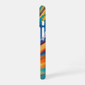 Dynamischer Pinselstrich Moderne Kunst iPhone 16 Hülle (Linke Seite)