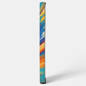 Dynamischer Pinselstrich Moderne Kunst Samsung Galaxy Hülle (Linke Seite)