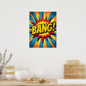 Dynamischer Pop Art 'BANG'! Comic Style Poster (Küche)