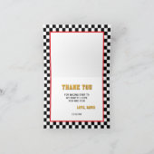 Dynamischer Rennwagen Danke Grußkarte (Innenseite)