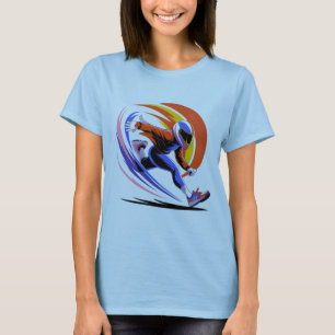 Dynamischer Speed Runner - Futuristische Aktionsgr T-Shirt