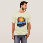 Dynamischer Sportwagen T-Shirt (Vorne ganz)