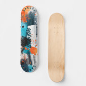 Dynamischer Spritzer - Abstrakte Fahrt Skateboard (Vorderseite)