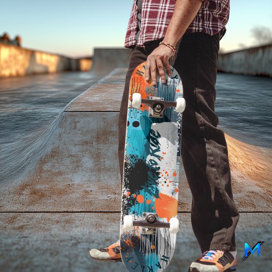 Dynamischer Spritzer - Abstrakte Fahrt Skateboard