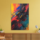 Dynamischer Spritzer - Moderner Abstrakter Express Leinwanddruck (Insitu (Wohnzimmer))