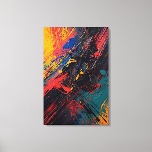 Dynamischer Spritzer - Moderner Abstrakter Express Leinwanddruck (Vorderseite)