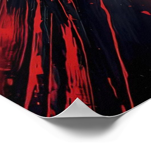 Dynamischer Spritzer - Moderner Abstrakter Express Poster (Ecke)