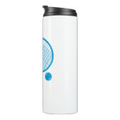 Dynamischer Tennisschläger & Ball Thermosbecher (Nach rechts gedreht)
