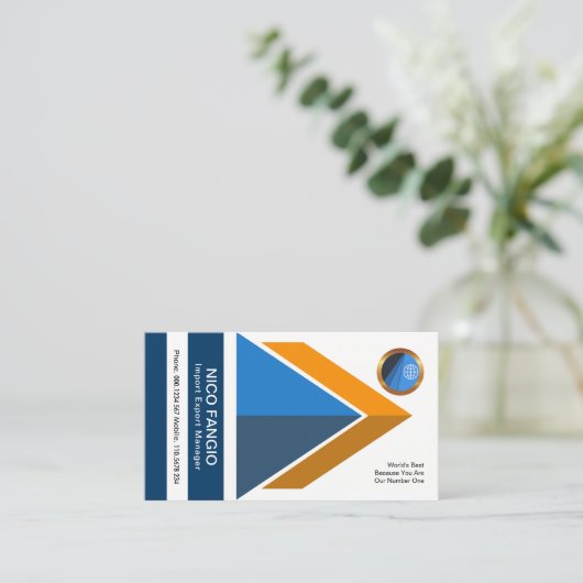 Dynamischer unternehmungslustiger lebhafter visitenkarte (Stehend Vorderseite)