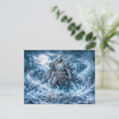 Dynamischer untoter Krieger in dunkler Fantasy-Atm Postkarte (Stehend Vorderseite)