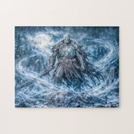 Dynamischer untoter Krieger in dunkler Fantasy-Atm Puzzle