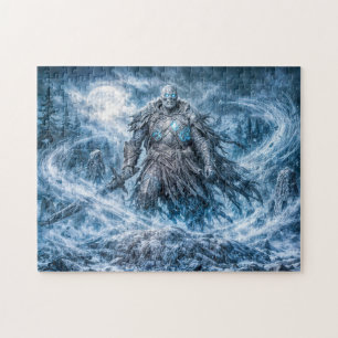 Dynamischer untoter Krieger in dunkler Fantasy-Atm Puzzle