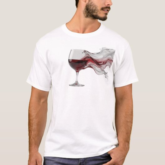 Dynamisches ABSTRACT WINE Visuelles Design T-Shirt (Vorderseite)