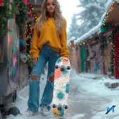 Dynamisches Abstrakt Burst Muster Skateboard Deck