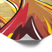 Dynamisches Abstrakt in warmen Tönen Poster (Ecke)