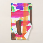 Dynamisches Abstraktes Kunstmuster Badhandtuch Set (Handtuch)