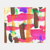 Dynamisches Abstraktes Kunstmuster Fleecedecke (Vorderseite (Horizontal))