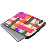 Dynamisches Abstraktes Kunstmuster Laptopschutzhülle (Vorne Knopf)