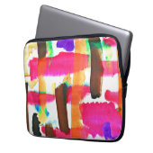 Dynamisches Abstraktes Kunstmuster Laptopschutzhülle (Vorderseite Links)
